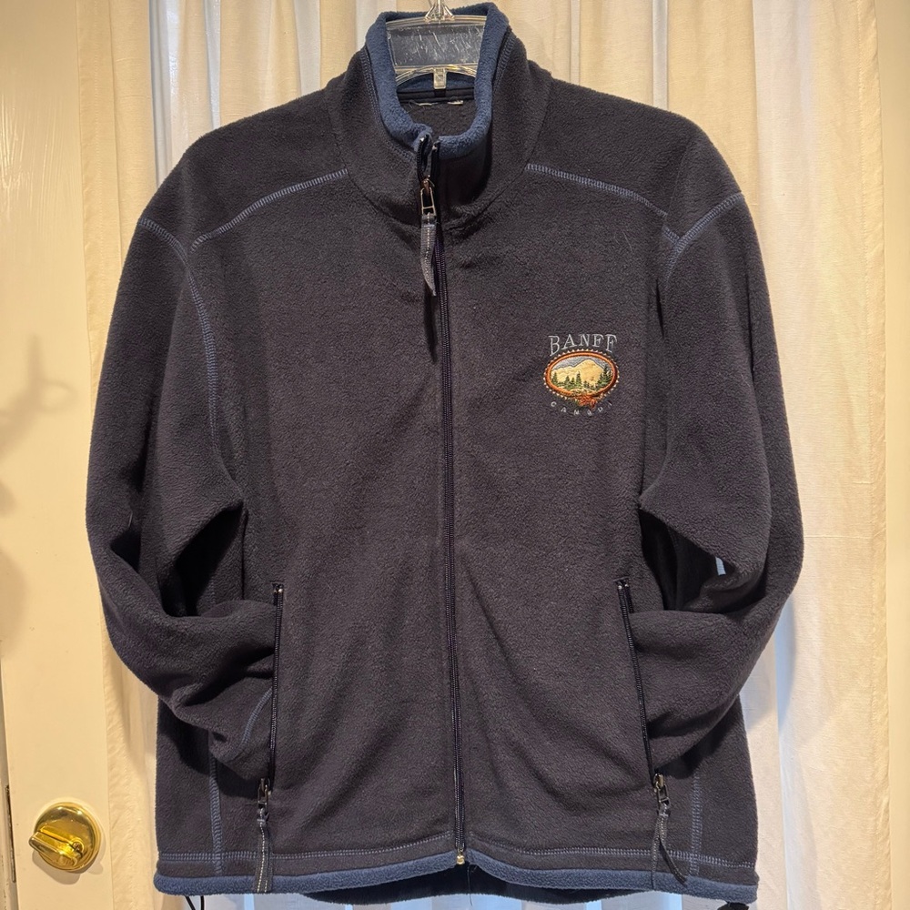 Banff Canada Navy Full-Zip Fleece Jacket